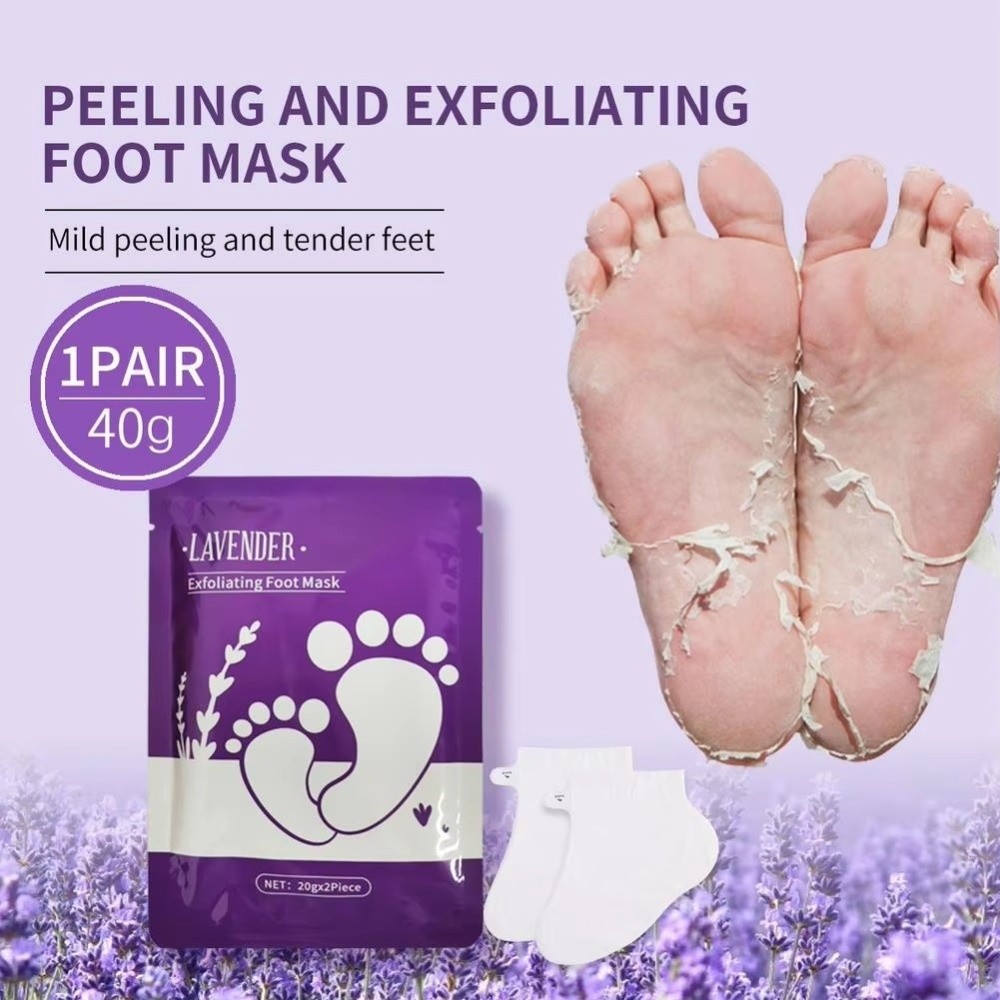 Foot Mask Peeling - ラベンダー保湿角質除去フットマスク、角質修復保湿フットピールマスク、ホームスパケアフットケアマスク
