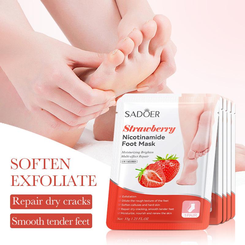 1 ペア SADOER フルーツフットマスク保湿フットピーリ - Foot Mask Peeling のレビューと価格