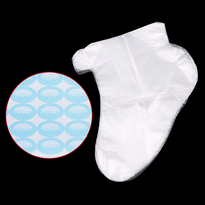 100 個使い捨て PE 空の手袋フットカバー透明靴カバーパ - Foot Mask Peeling のレビューと価格