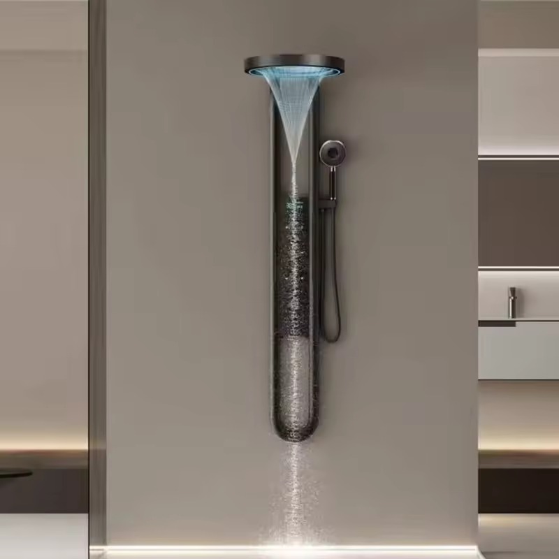 スマートデジタルディスプレイサーモスタットシャワーシステム壁 - Spa & Wellness Paradies Braunschweig のレビューと価格
