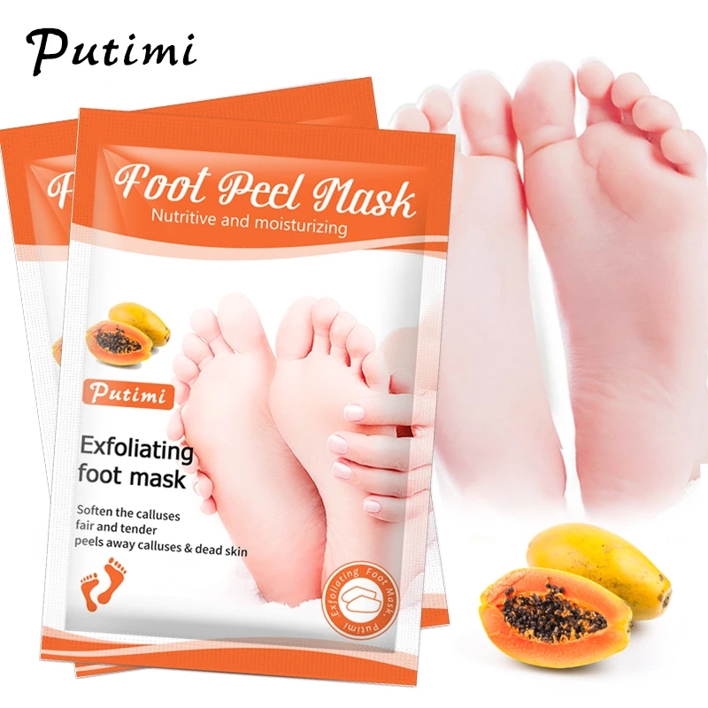 6 パック角質除去フットマスク足ピーリングマスクスパソックス - Foot Mask Peeling のレビューと価格