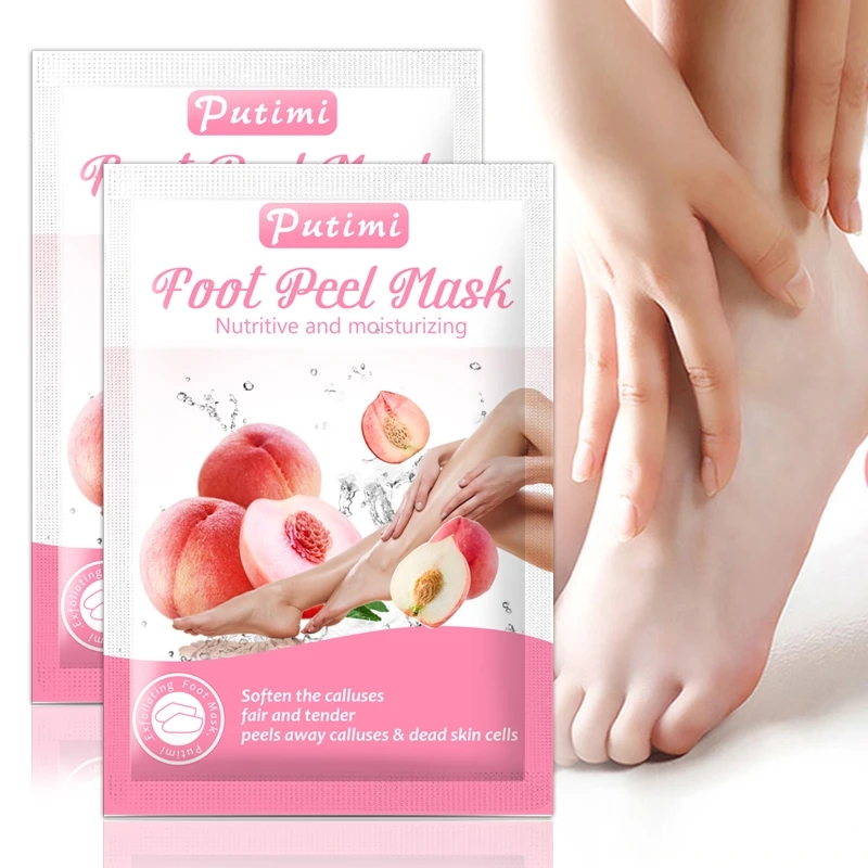 6 パック角質除去フットマスク足ピーリングマスクスパソックス - Foot Mask Peeling のレビューと価格