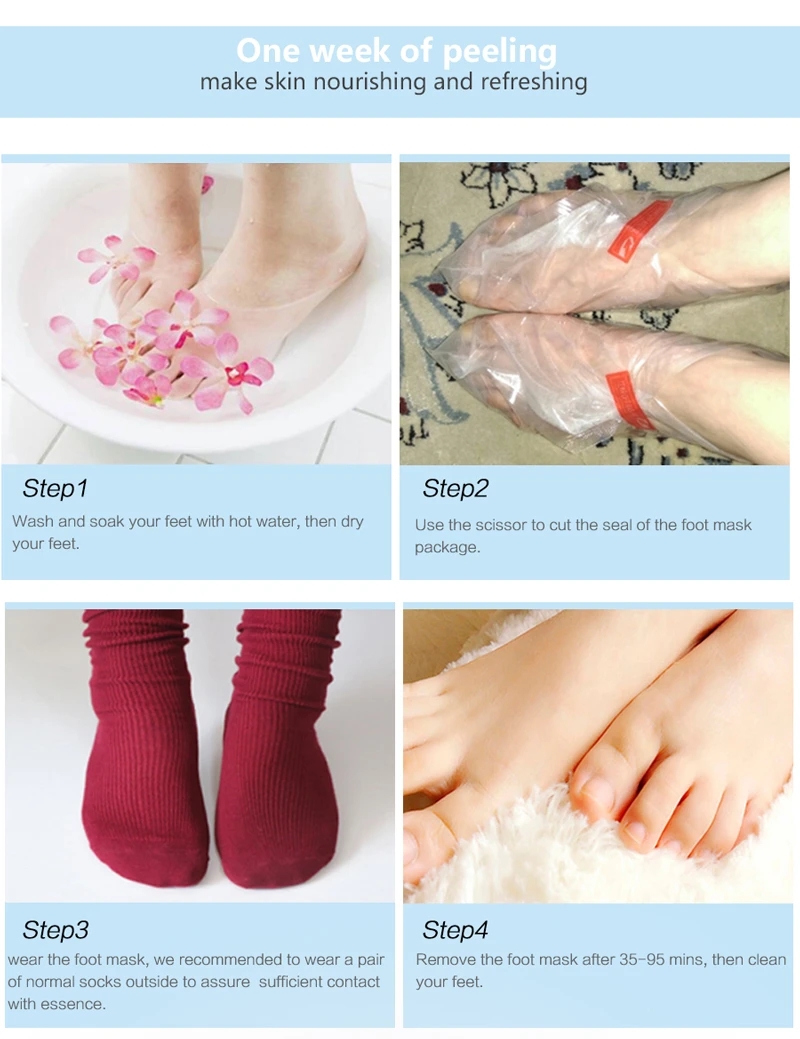 6 パック角質除去フットマスク足ピーリングマスクスパソックス - Foot Mask Peeling のレビューと価格