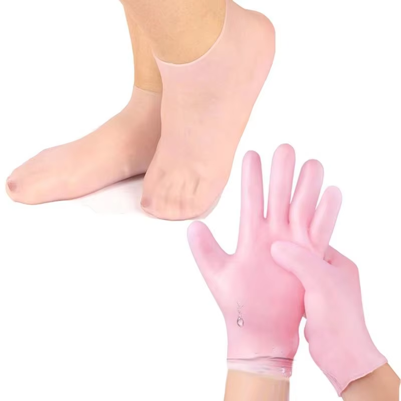 1ペア シリコンフットケアソックス＆再利用可能なSPAジェル - Foot Mask Peeling のレビューと価格