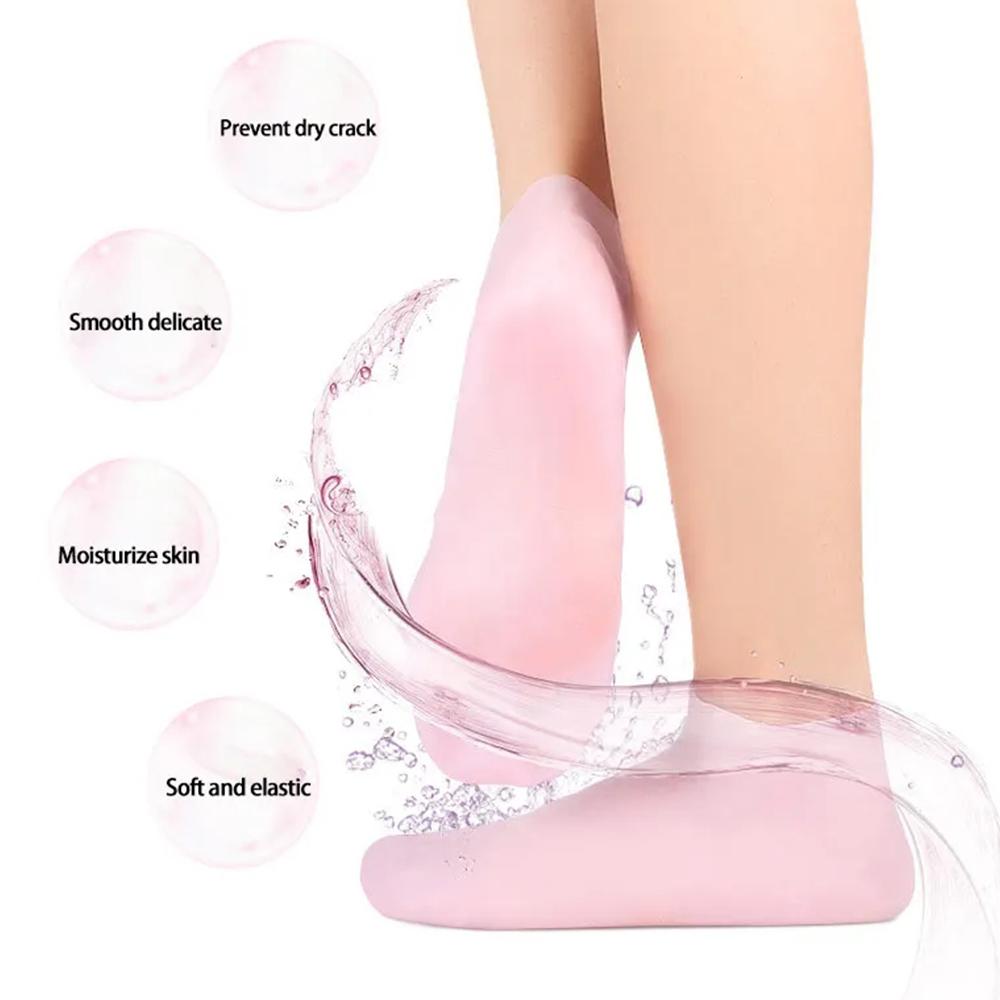 1ペア シリコンフットケアソックス＆再利用可能なSPAジェル - Foot Mask Peeling のレビューと価格