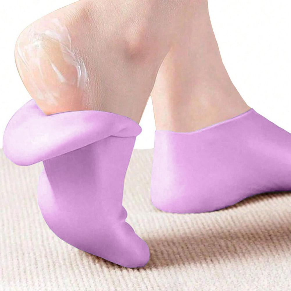 1ペア シリコンフットケアソックス＆再利用可能なSPAジェル - Foot Mask Peeling のレビューと価格